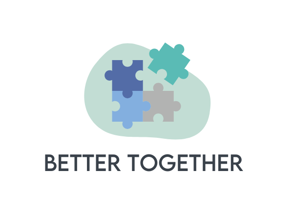 image of a puzzle with the missing piece for better together value