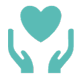 icon of two hands holding a heart