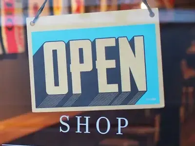 Retailsign of a shop saying